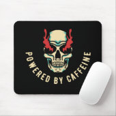 Aangedreven door cafeïne - Skull Energy Muismat (Met muis)