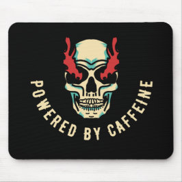 Aangedreven door cafeïne - Skull Energy Muismat