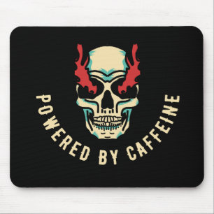 Aangedreven door cafeïne - Skull Energy Muismat