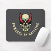 Aangedreven door cafeïne - Skull Energy Muismat (Met muis)