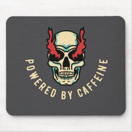 Aangedreven door cafeïne - Skull Energy Muismat