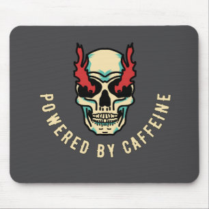 Aangedreven door cafeïne - Skull Energy Muismat
