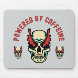 Aangedreven door cafeïne - Skull Energy Muismat