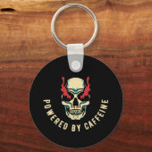 Aangedreven door cafeïne - Skull Energy Sleutelhanger (Voorkant)