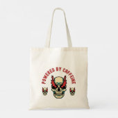 Aangedreven door cafeïne - Skull Energy Tote Bag (Achterkant)
