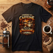 Aangedreven door Caffeïne - Coffeeliefhebber T-shirt