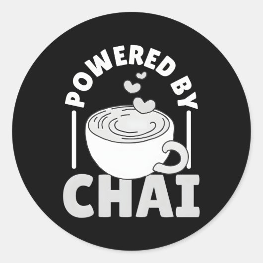 Aangedreven door Chai Tea Masala Chai Ronde Sticker (Voorkant)