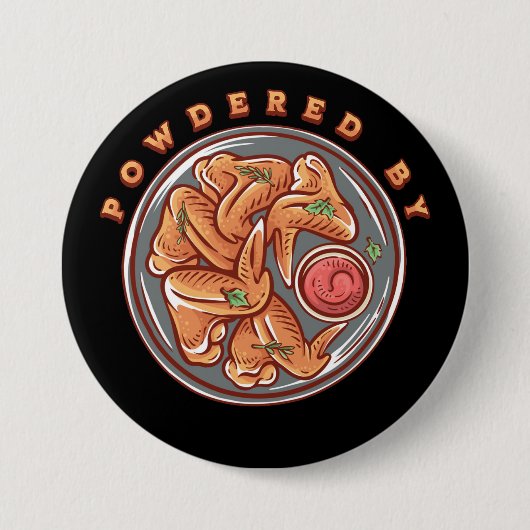 Aangedreven door Chicken Wings Ronde Button 7,6 Cm (Voorkant)