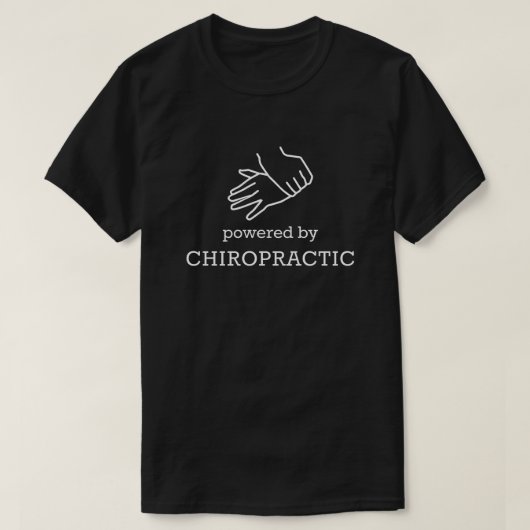 Aangedreven door chiropractisch t-shirt (Design voorkant)