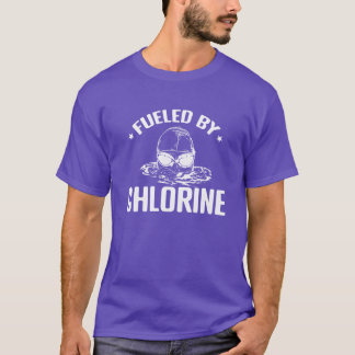 Aangedreven door Chloor Zwem Sporttraining familie T-shirt