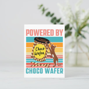 AANGEDREVEN DOOR CHOCO WAFER - CHOCO WAFER EN KAT BRIEFKAART