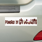 Aangedreven door chocolade bumpersticker (Op auto)