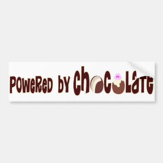 Aangedreven door chocolade bumpersticker