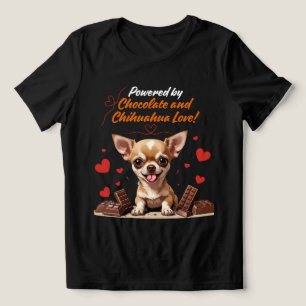 Aangedreven door Chocolade en Chihuahua Liefde Tri-Blend Shirt