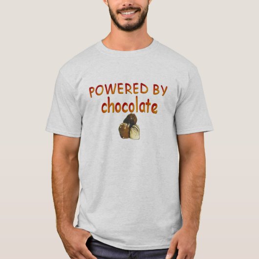 *Aangedreven door chocolade T-shirt (Voorkant)