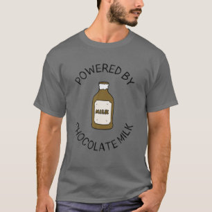Aangedreven door Chocolate Milk Funny Mannen Vrouw T-shirt