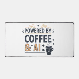 Aangedreven door Coffee & AI Retro Tech Vector Bureaumat