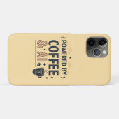 Aangedreven door Coffee & AI Retro Tech Vector Case-Mate iPhone Case (Achterkant (horizontaal))