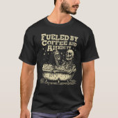 Aangedreven door Coffee Anxiety Skeleton T-shirt (Voorkant)