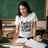Aangedreven door Coffee & Chalk Women's Tri-Blend Shirt