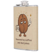 Aangedreven door Coffee Cute Coffee Bean Vaderdag Heupfles (Links)