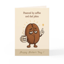 Aangedreven door Coffee Cute Coffee Bean Vaderdag