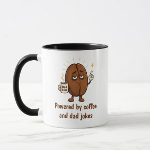 Aangedreven door Coffee Cute Coffee Bean Vaderdag Mok
