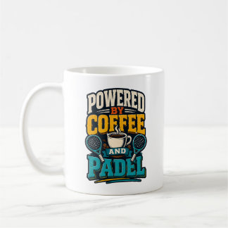 Aangedreven Door Coffee En Padel Retro Sporten Koffiemok