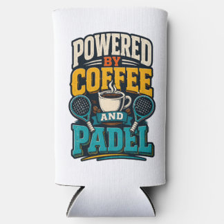 Aangedreven Door Coffee En Padel Retro Sporten Seltzer Blikjeskoeler