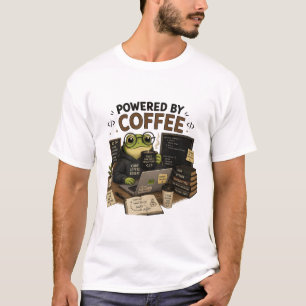 Aangedreven door Coffee Funny Programmer T-Shirt