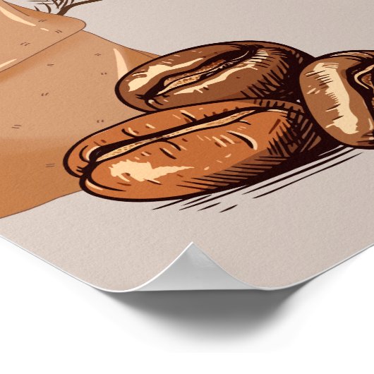 Aangedreven door Coffee Poster – Funny Wall Art Pr (Hoek)