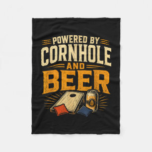 Aangedreven door cornhole en bier grappige tailgat fleece deken
