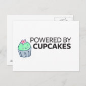 Aangedreven door cupcakes briefkaart (Voorkant / Achterkant)