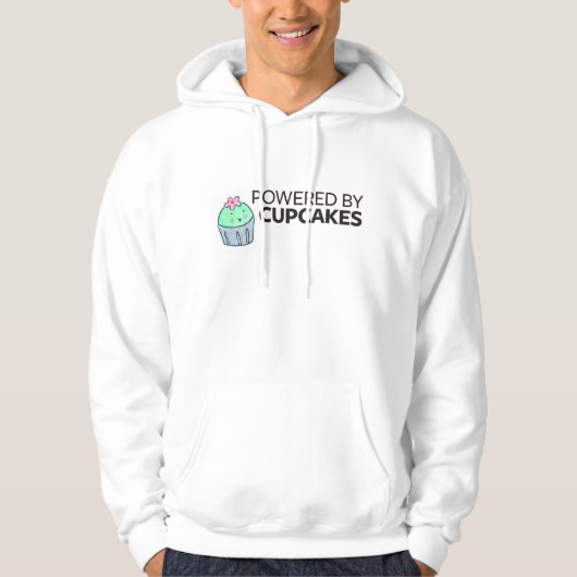 Aangedreven door cupcakes hoodie (Voorkant)