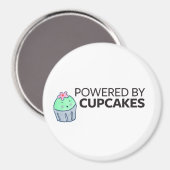 Aangedreven door cupcakes magneet (Voorkant / Achterkant)