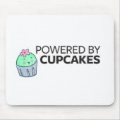 Aangedreven door cupcakes muismat (Voorkant)