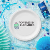 Aangedreven door cupcakes papieren bordje (Feest)