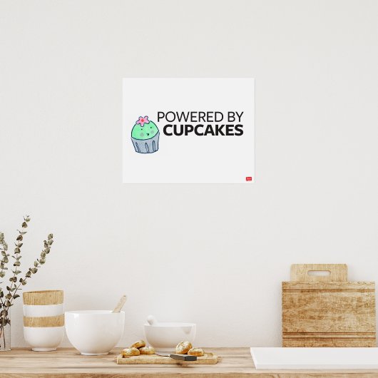 Aangedreven door cupcakes poster (Keuken)
