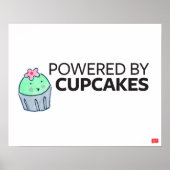 Aangedreven door cupcakes poster (Voorkant)