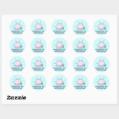 Aangedreven door cupcakes ronde sticker (Vel)