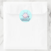 Aangedreven door cupcakes ronde sticker (Tas)