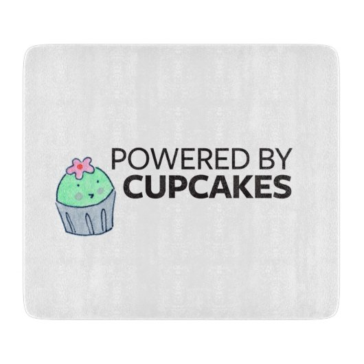 Aangedreven door cupcakes snijplank (Voorkant)