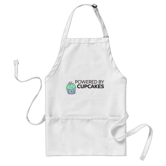 Aangedreven door cupcakes standaard schort (Voorkant)