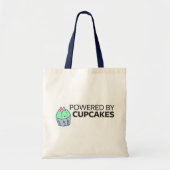 Aangedreven door cupcakes tote bag (Voorkant)