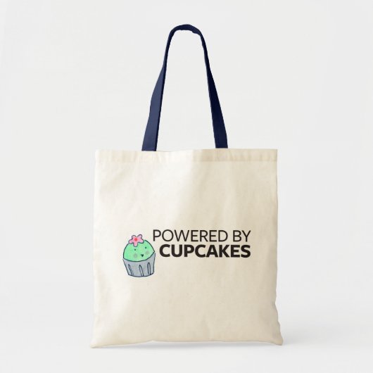 Aangedreven door cupcakes tote bag (Voorkant)