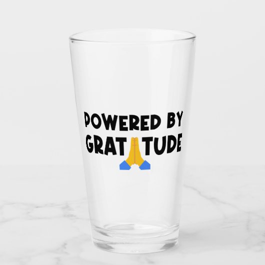 Aangedreven Door Dankbaarheid Glas (Voorkant)