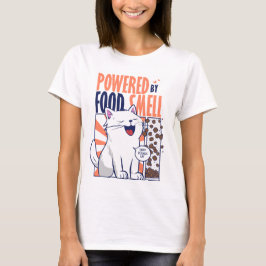 Aangedreven door de geur van eten | Grappig kat on T-shirt