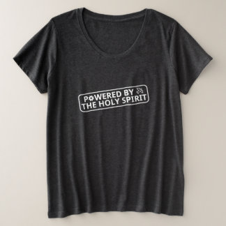 Aangedreven door de Heilige Geest (vierkant) wit Grote Maat T-shirt