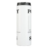 Aangedreven door de Humor van de Stats van de Krom Thermosbeker (Achterkant)