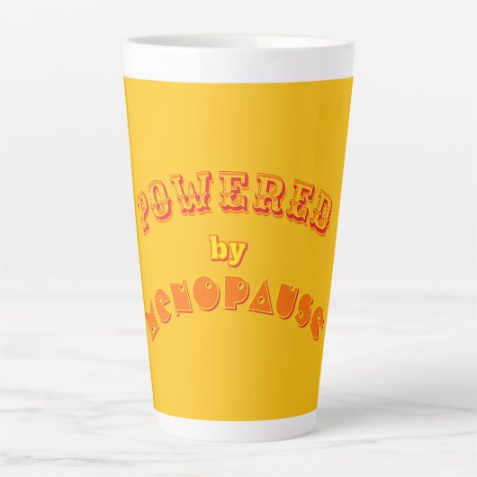 Aangedreven door de menopauze 2 latte mok (Voorkant)